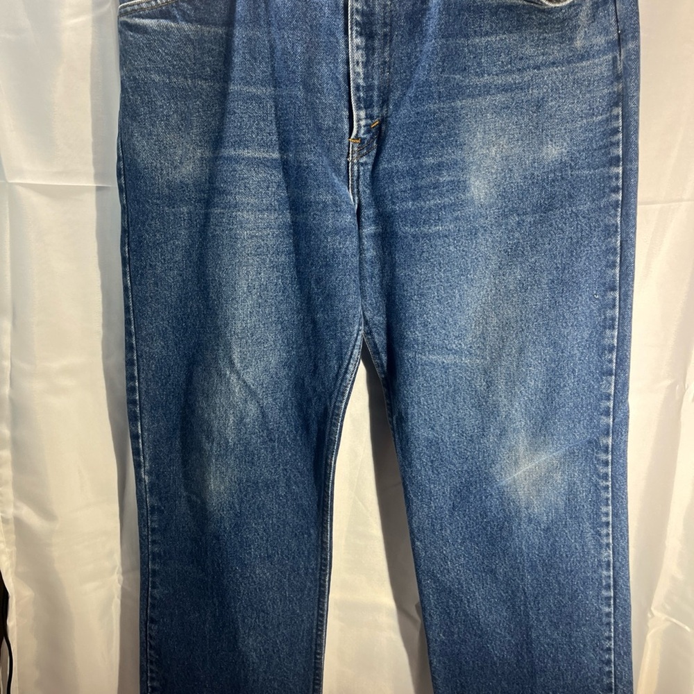 VINTAGE MADE IN USA LEVIS 517 0217  1970s 38x29 JEANS BOOT CUT ORANGE TAB 🔥